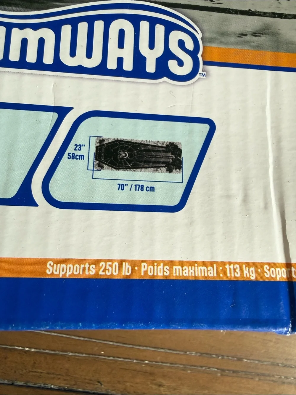 Swimways Wednesday Suntanner Pool Float Coffin Shape Over 5.8-FT Long w Headrest